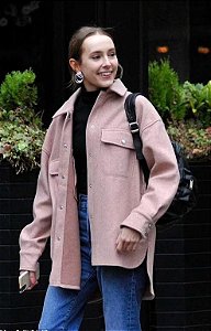 Camisa Zara Rosa Lã