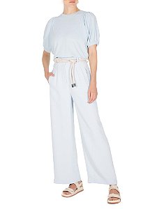 Calça Pantalona Iorane Azul Modelo Calu