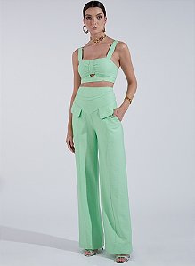 Conjunto Bobô Pantalona e Top Verde Claro
