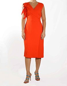 Vestido Fendi Laranja Seda