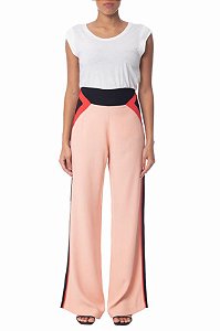Calça Animale Pantalona Salmão e Preta