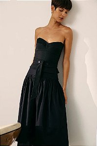 Blusa Andrea Marques Preta Sem Alças