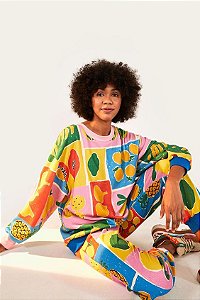Conjunto Farm de Moletom e Calça Coloridão
