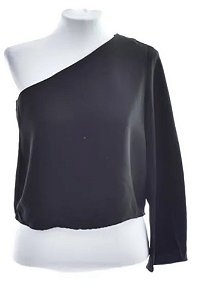 Blusa Mixed Um Ombro Preta