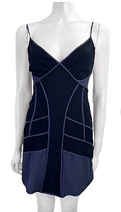 Vestido Cris Barros Bicolor Detalhes
