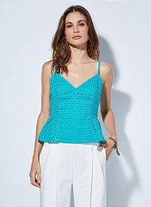 Blusa Le Lis Blanc Azul Turquesa Laise
