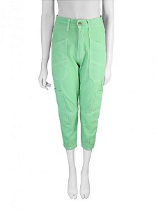 Calça NV Brim Cargo Verde Água