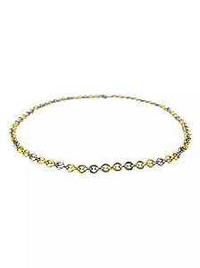 Cinto NV Prata e Dourado Corrente