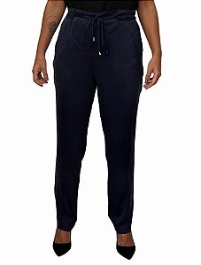 Calça Mixed Azul Marinho Seda