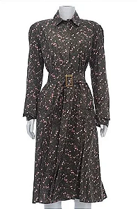 Vestido Longo Mixed Verde Estampa Flores