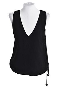 Blusa Regata Cris Barros Preta