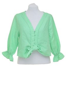 Camisa Le Lis Blanc Verde Água Linho