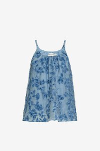 Blusa Cris Barros Azul Modelo Camberra