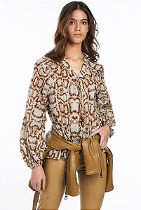 Blusa Animale Modelo Tipo Bata Estampa