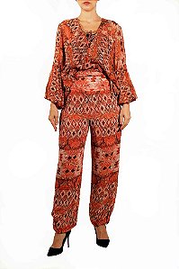 Conjunto Animale Calça e Blusa Estampado Tapeçaria