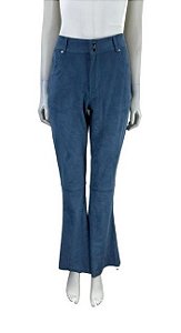 Calça Le Lis Blanc Azul Petróleo Camurça