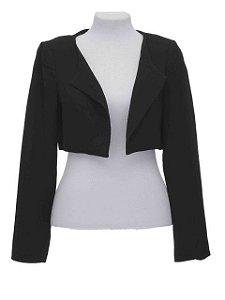 Blazer Cropped Daslu Preto