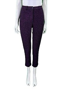 Calça Carol Bassi Vinho Lurex