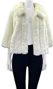 Casaco Calvin Klein Offwhite Fur
