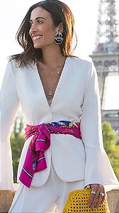 Blazer Zara Branco Manga Larga