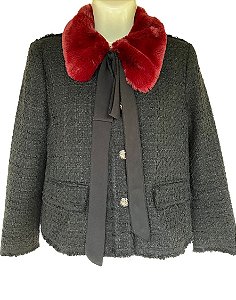 Casaco Zara Preto Tweed