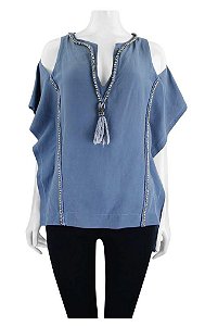 Blusa Cris Barros Azul