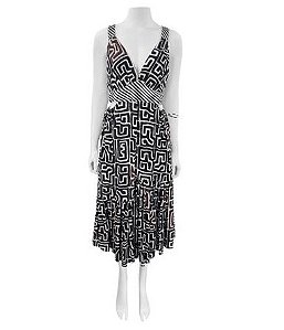 Vestido Cris Barros Logo Estampa