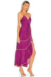 Vestido Longo VIX Roxo Estampa