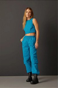 Conjunto Iorane Azul Turquesa Matelassê