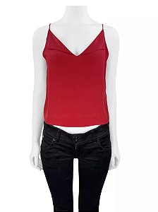Blusa Mixed Modelo Regata Seda Vermelho