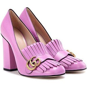 Sapato Gucci Mocassim Salto Alto Rosa