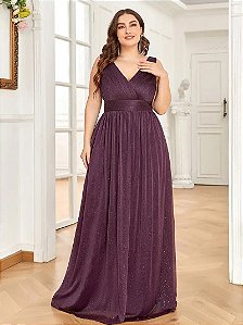 Vestido Bhava Plus Size Vinho
