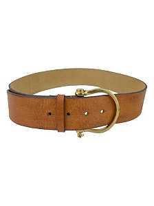 Cinto Animale Marrom Fivela Dourada