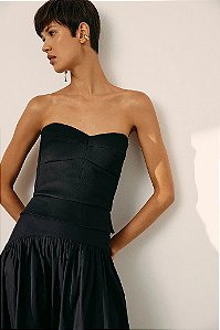 Vestido Andrea Marques Preto Sem Alças Estruturado
