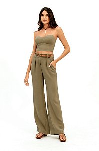 Conjunto Calça + Top Modelo Ully Pistachio