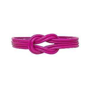 Cinto Taille Brand Rosa Nó Couro