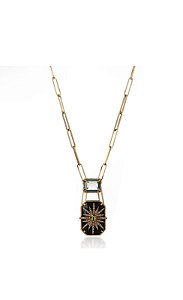 Colar Claudia Arbex Modelo Star Ouro Vintage Longo