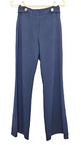 Calça Le Lis Blanc Azul Petróleo Botões