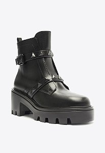 Coturno Schutz Couro Preto