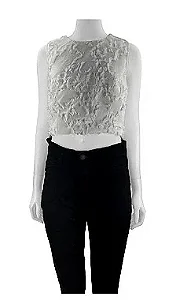 Cropped Mixed Offwhite Textura