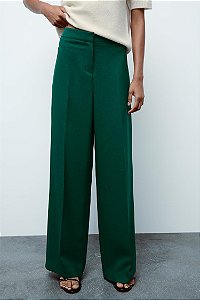Calça Zara Verde Alfaiataria