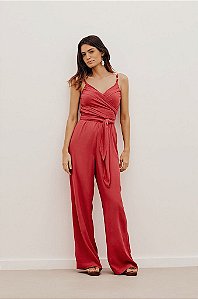 Macacão VIx Vermelho Modelo Rita