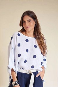 Blusa Le Chic Branca Estampada Modelo Elza