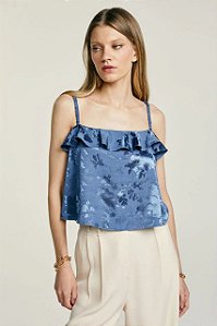 Blusa NV Azul Modelo Clarissa