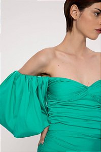 Blusa Cris Barros Verde Modelo Asia
