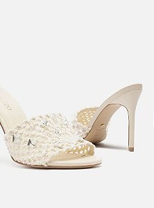 Sandália Arezzo Tricot Bordado