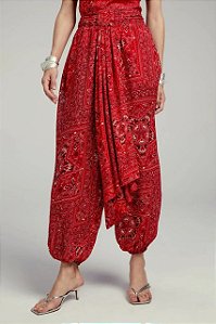 Calça NV Vermelha Estampa Bandana