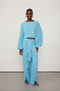 Saia Calça Animale Azul Modelo Georgette