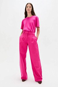 Calça Cris Barros Rosa Modelo Ramos