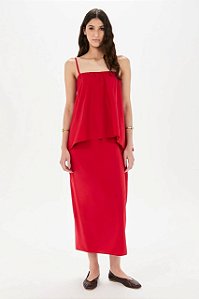 Vestido Cris Barros Vermelho Modelo Amelie